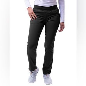 Adar Pro Women's Yoga Knit Waist Tailored Skinny Scrub Pants